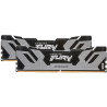 Ram dimm ddr5 96gb kingston 6400mhz cl32 1.4v argento/nero 2pz [kf564c32rsk2-96]