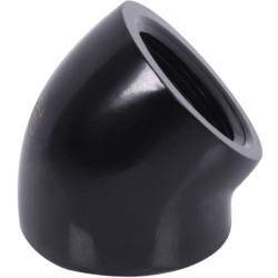 Connettore alphacool da 45 gradi g1/4" femmina nero [17592]