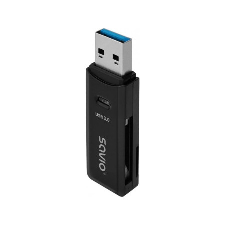 Card reader usb savio usb 3.0 tipo-a nero [ak-64]