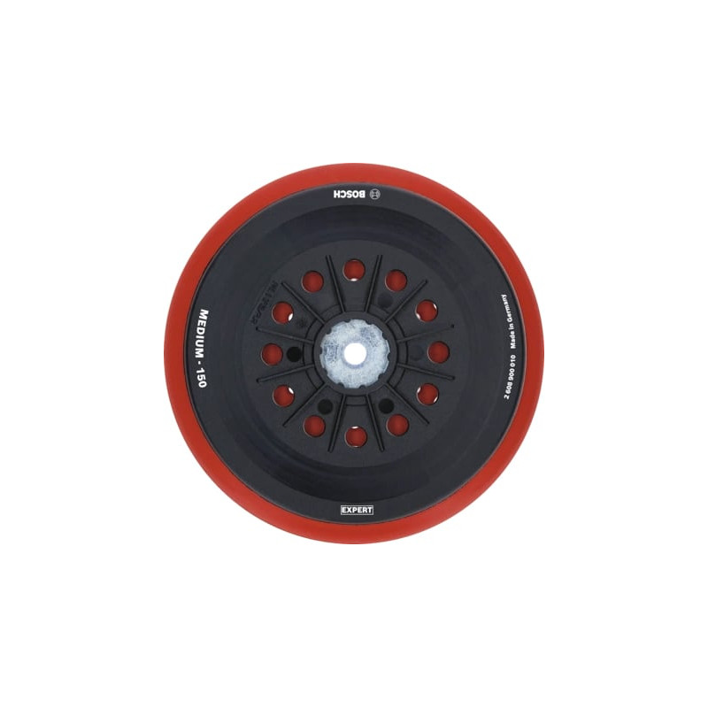 Platorello bosch expert multihole multiforo per disco abrasivo nero/rosso