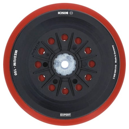 Platorello bosch expert multihole multiforo per disco abrasivo nero/rosso