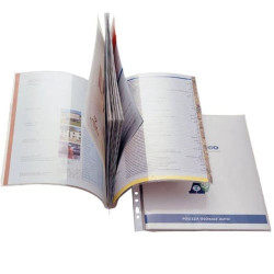 Cartellina con tasche sei rota 10 pz. a busta con foratura ercole