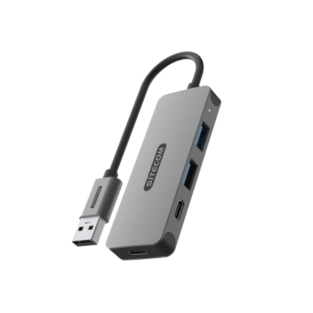 Hub usb sitecom cn-5007 da usb a a 2xusb-a+2xusb-c argento/nero