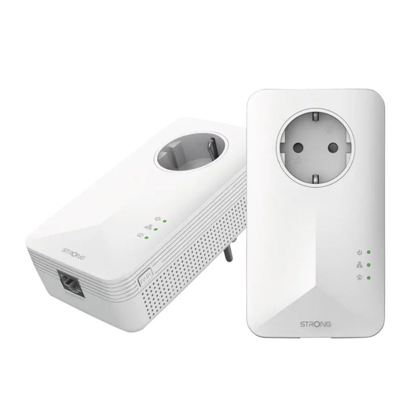 Strong powerline 1000 kit gigabit ethernet 1000mbit/s bianco 2pz