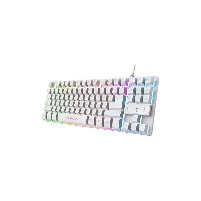 Tastiera da gioco trust 833w thado tkl cablato bianco [24738]