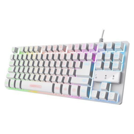 Tastiera da gioco trust 833w thado tkl cablato bianco [24738]
