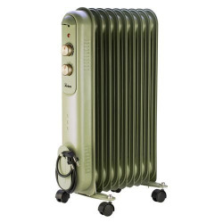 Radiatore ad olio ardes ar09vinr curvy 9 retro' verde