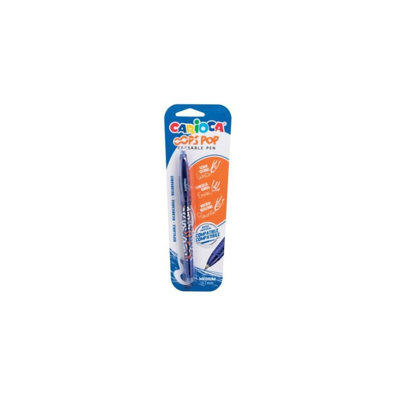 Penne cancellabili carioca oops pop penna cancellabile blu [41044/02]