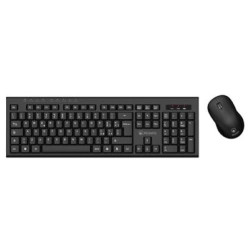 Kit tastiera atlantis land p013-ax280g+m con mouse wireless nero