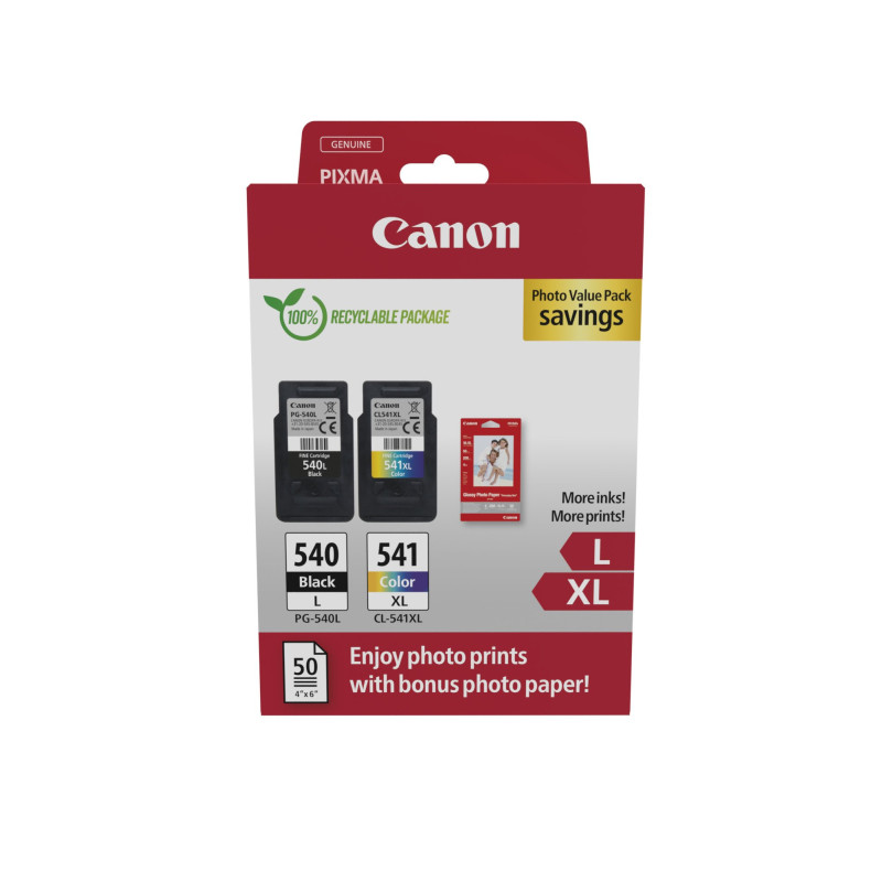 Cartuccia canon pg-540l+cl-541xl nero/ciano/magenta/giallo