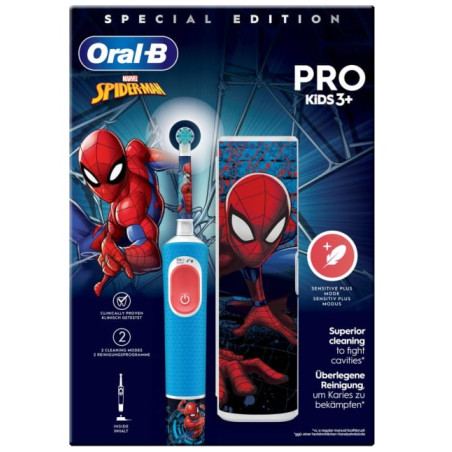 Spazzolino elettrico oral-b vitality pro kids spiderman rotante-oscillante