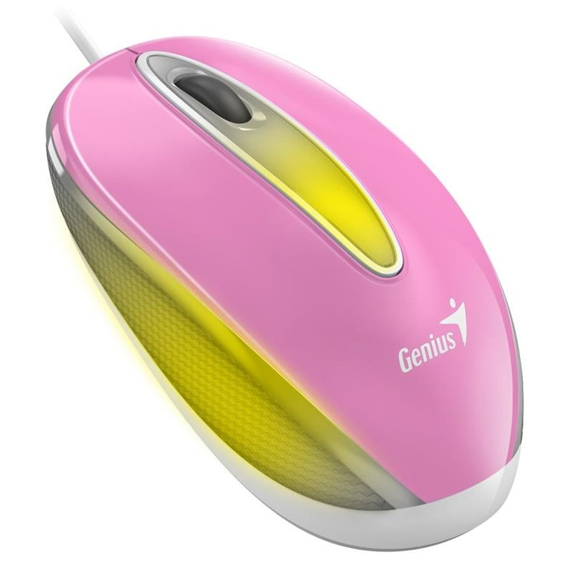 Mouse genius dx-mini a led rgb/ottico/usb 1000dpi 3pulsanti rosa