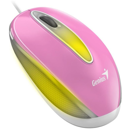 Mouse genius dx-mini a led rgb/ottico/usb 1000dpi 3pulsanti rosa