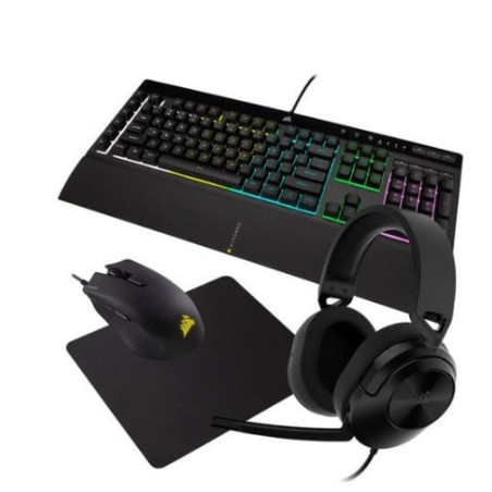 Set videogioco corsair ch 9226b65 it 4in1 gaming bundle nero