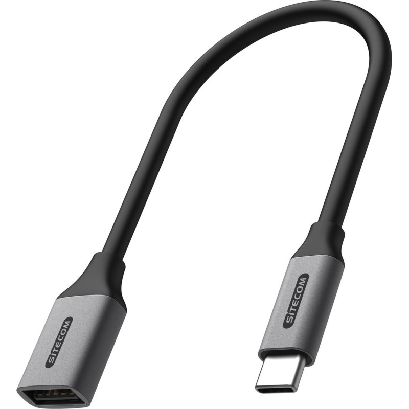 Adattore usb sicom tipo-c masc 3.0 a tipo-a fem 15cm nero
