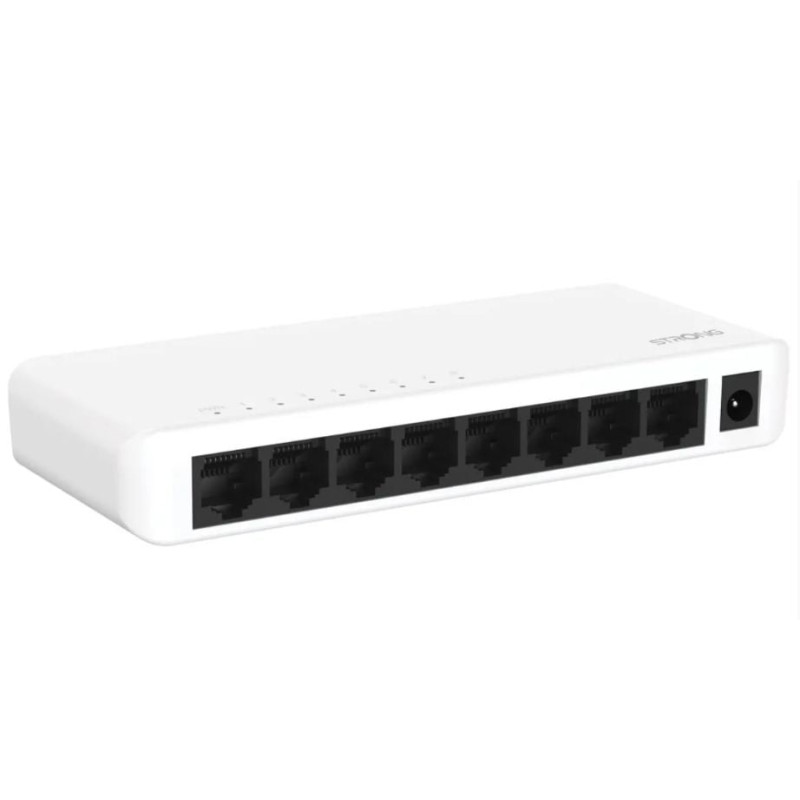 Switch strong sw8000p 8 porte gigabit ethernet 10/100/1000 bianco