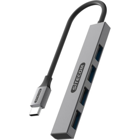 Hub usb sitecom tipo-c con 4 porte grigio
