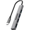 Hub usb sitecom tipo-c con 4 porte grigio