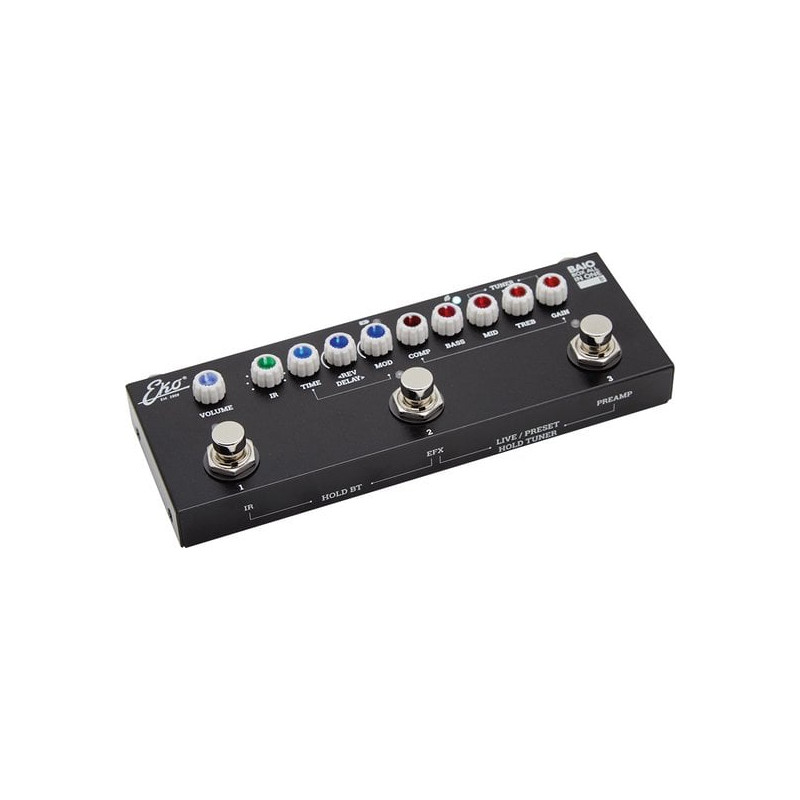 Pedale multieffetto eko baio b con ir iintegrati per chitarra basso