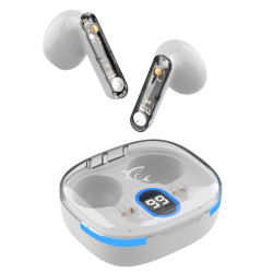 Auricolari white shark wireless bluetooth v5.3 bianco