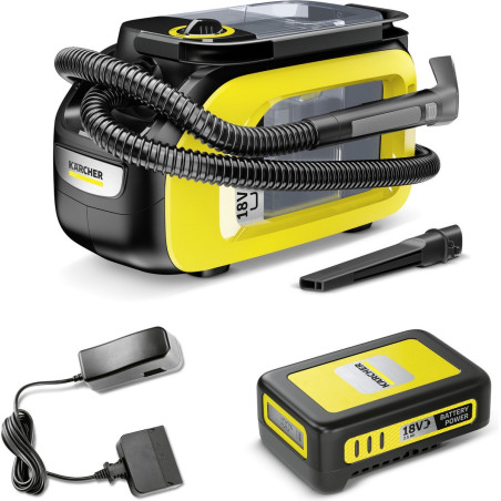 Aspiratore a cilindro karcher se 3-18 senza fili nero/giallo