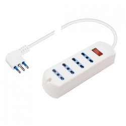 Multipresa polypool pp2512 con interrutorre di sicurezza 4 prese