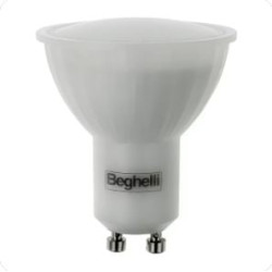 Lampadina led beghelli eco spot gu10 3000k 4w/35w classe a+ bianco