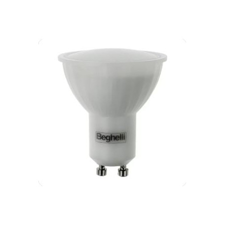 Lampadina led beghelli eco spot gu10 3000k 4w/35w classe a+ bianco