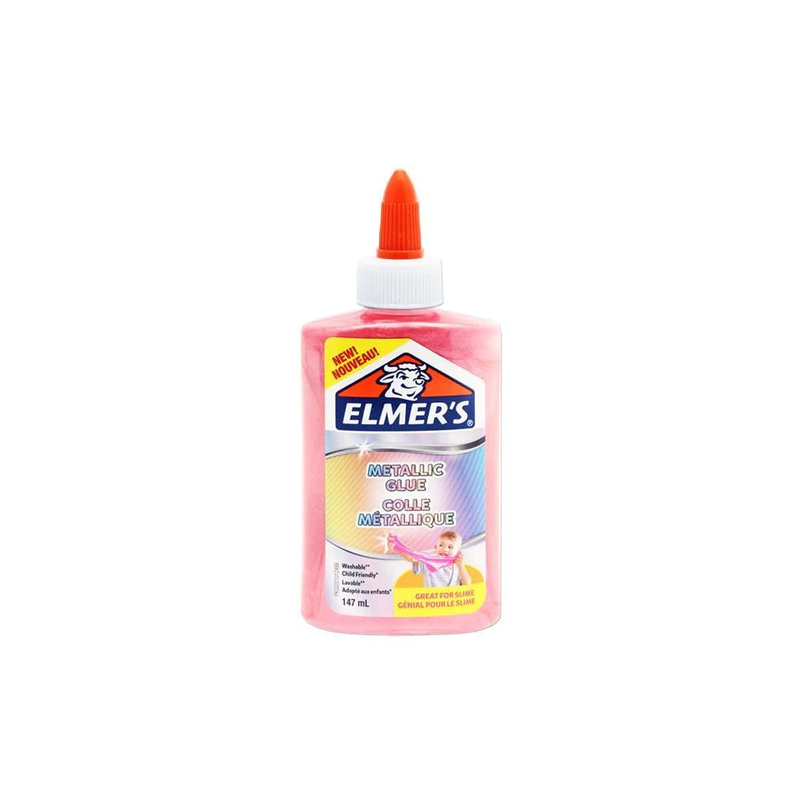 colla liquida elmer's 147ml rosa/metallico