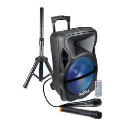 Altoparlante amplificato karma lx12 con radiomicrofono 600w 7.4 v
