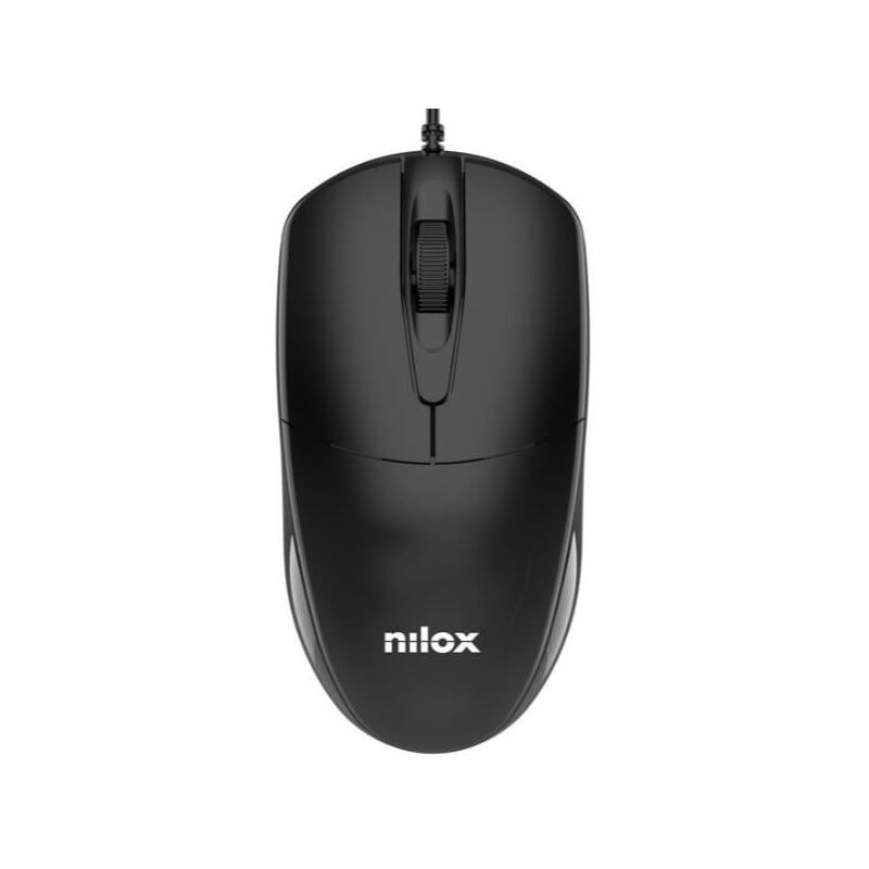 Mouse nilox mousb1011 con fili usb 1200dpi nero [mousb1011]