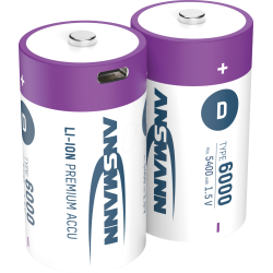 Batteria ansmann agli ioni di litio akku mono d tipo 6000 5400mah