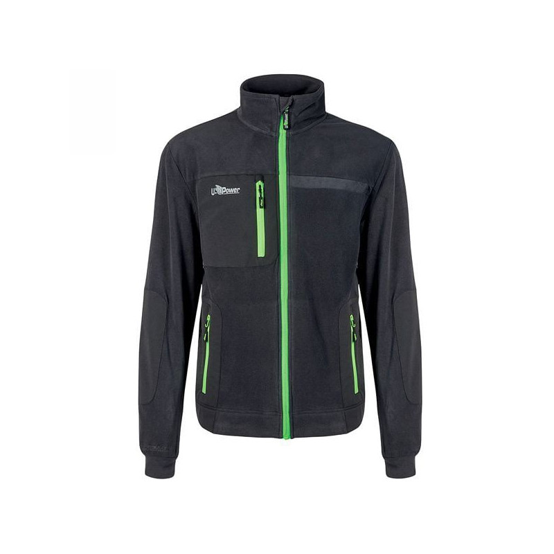 Felpa da lavoro u-power venus con zip xl grigio/verde [fu225rl-xl]