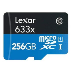 256gb scheda di memoria lexar 633x uhs-i c10 a1 v30 u3ia [lsdmi256bb633a]