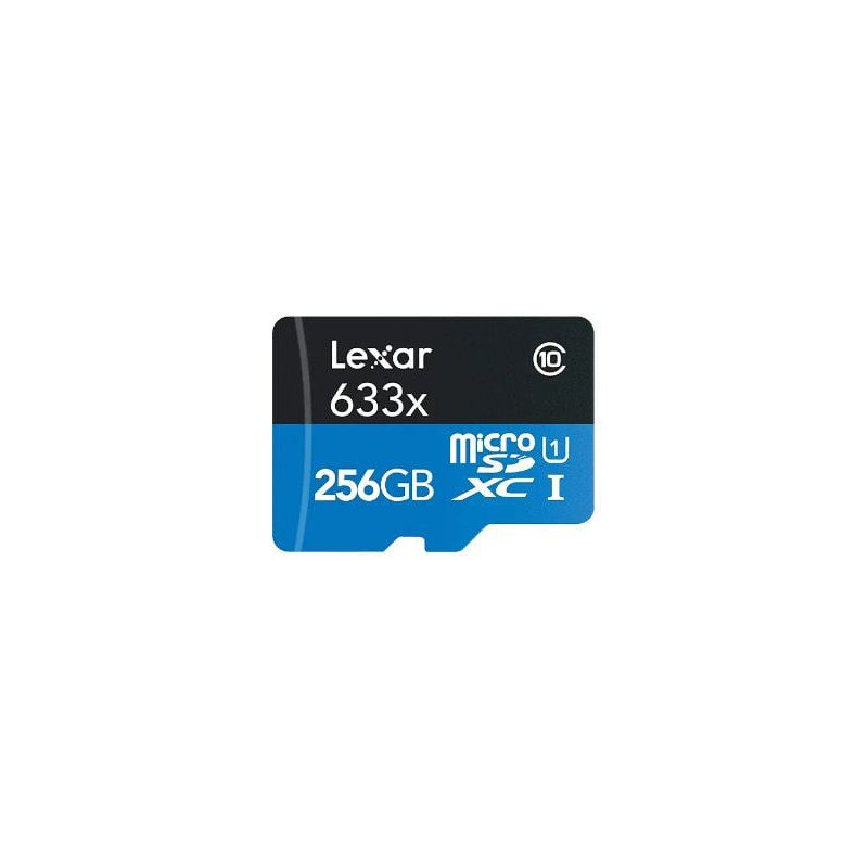 256gb scheda di memoria lexar 633x uhs-i c10 a1 v30 u3ia [lsdmi256bb633a]