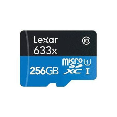 256gb scheda di memoria lexar 633x uhs-i c10 a1 v30 u3ia [lsdmi256bb633a]