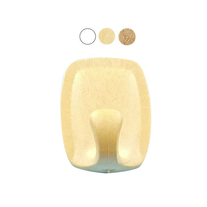 Gancio super diemme 5.5x7cm 8pz autoadesivo/plastica noce [2303]