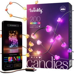 Stringa di luce twinkly candies 200xled smart rgb 12m classe g multicolore