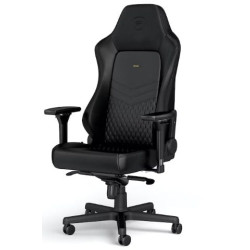 Sedia da gioco noblechairs hero in vera pelle nero/nero