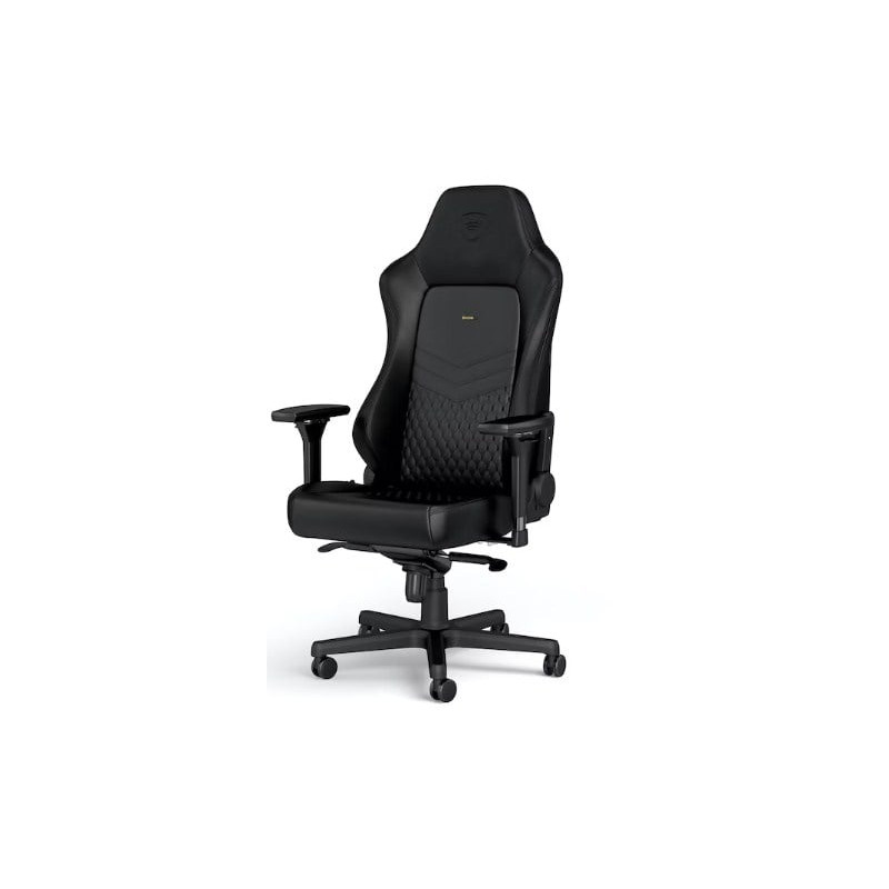 Sedia da gioco noblechairs hero in vera pelle nero/nero
