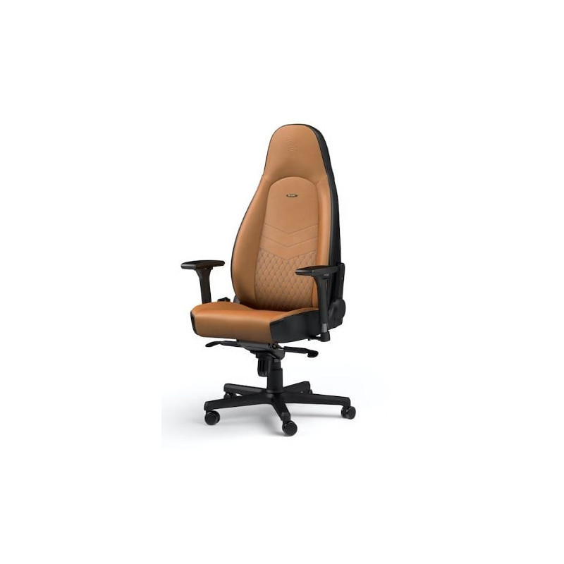 Sedia da gioco noblechairs icon in vera pelle cognac/nero