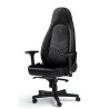 Sedia da gioco noblechairs icon in vera pelle nero/nero