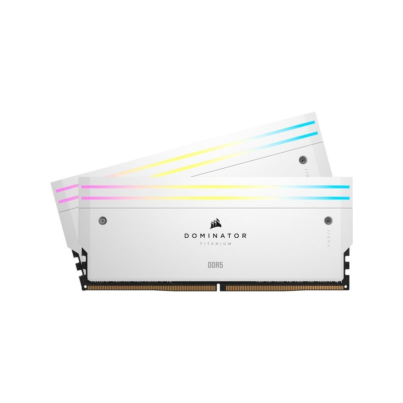 Ram dimm ddr5 32gb corsair dominator titamium 7000mhz cas40 2pz bianco