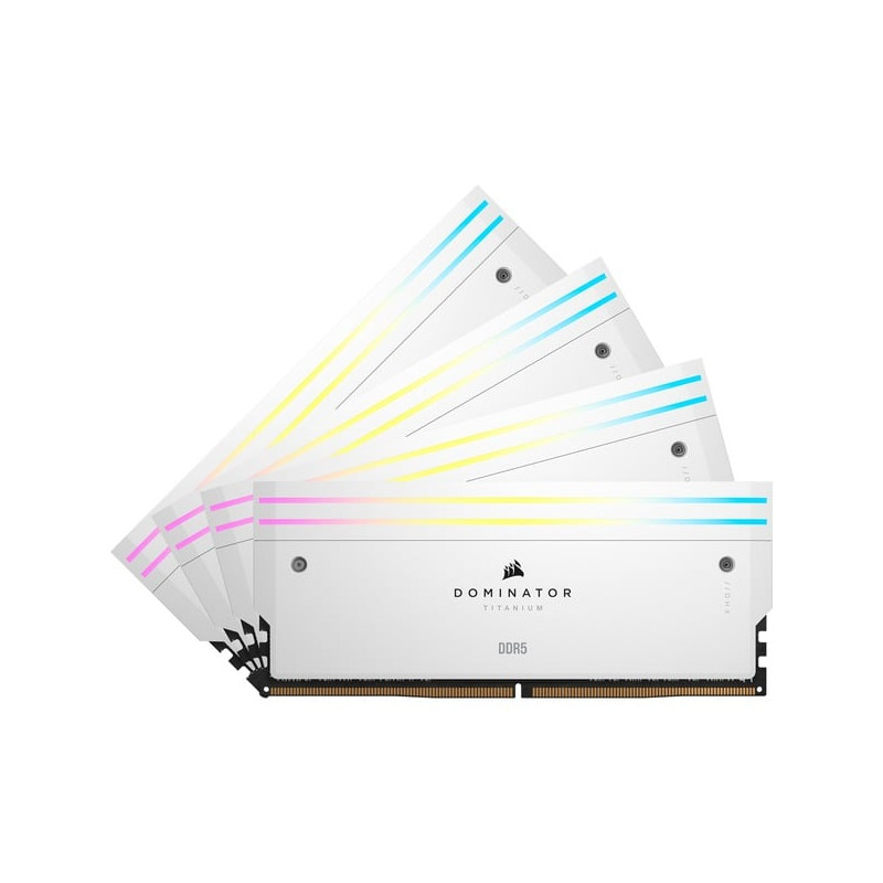 Ram dimm ddr5 64gb corsair dominator titanium 6000mhz cas36 4pz bianco