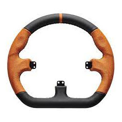 Volante asetek simsports gt pelle d chiusa arancione