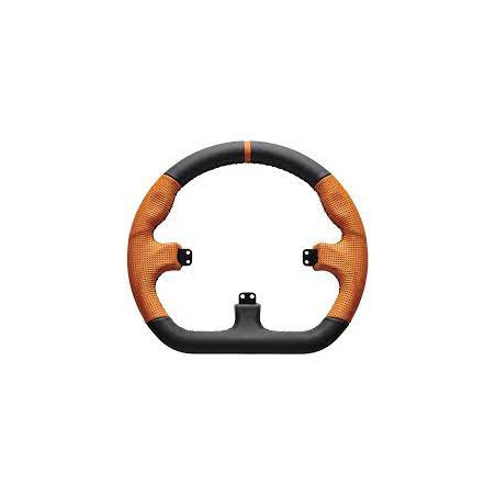 Volante asetek simsports gt pelle d chiusa arancione