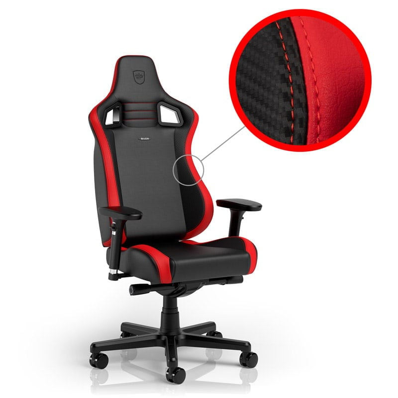 Sedia da gioco noblechairs epic compatta nero/carbonio/rosso