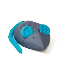 Pouf go gift mouse l 110x80cm grigio/blu