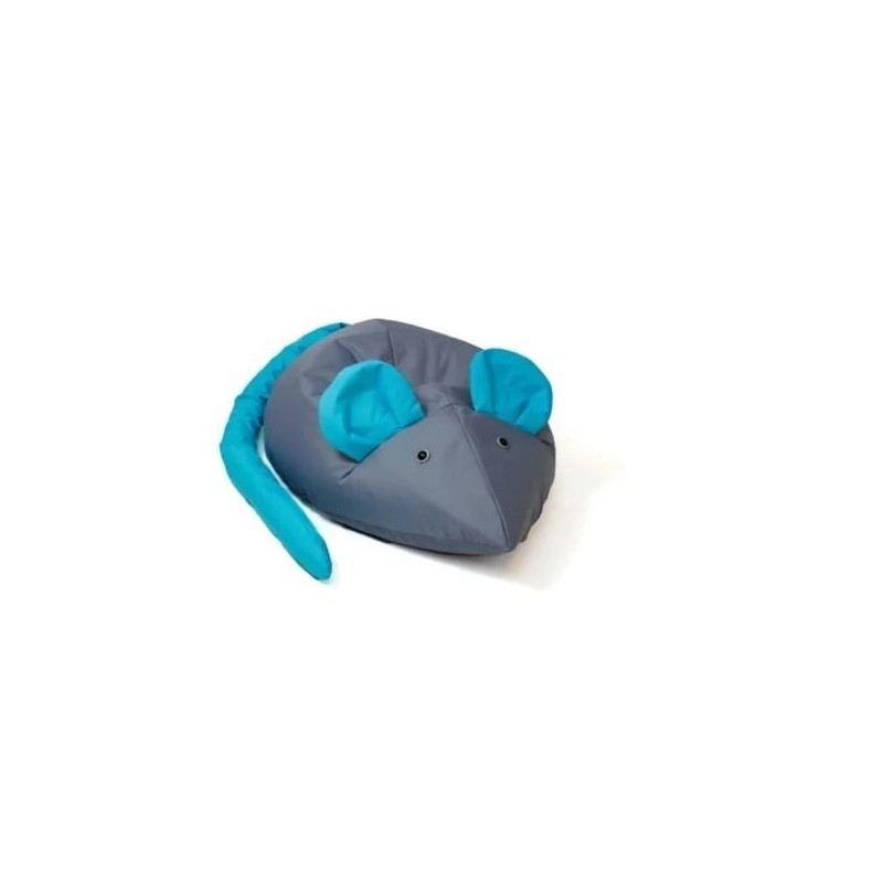 Pouf go gift mouse l 110x80cm grigio/blu