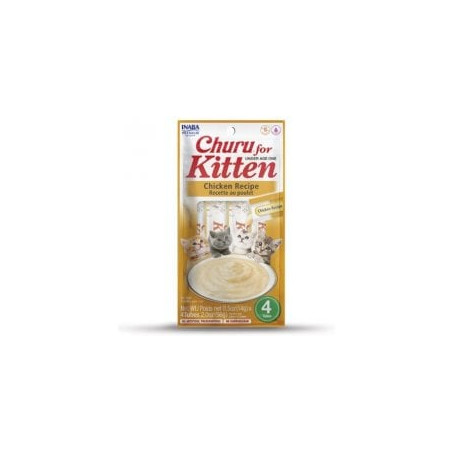 Mangime secco inaba churu kitten pollo dolcetto per gatti 4x14g